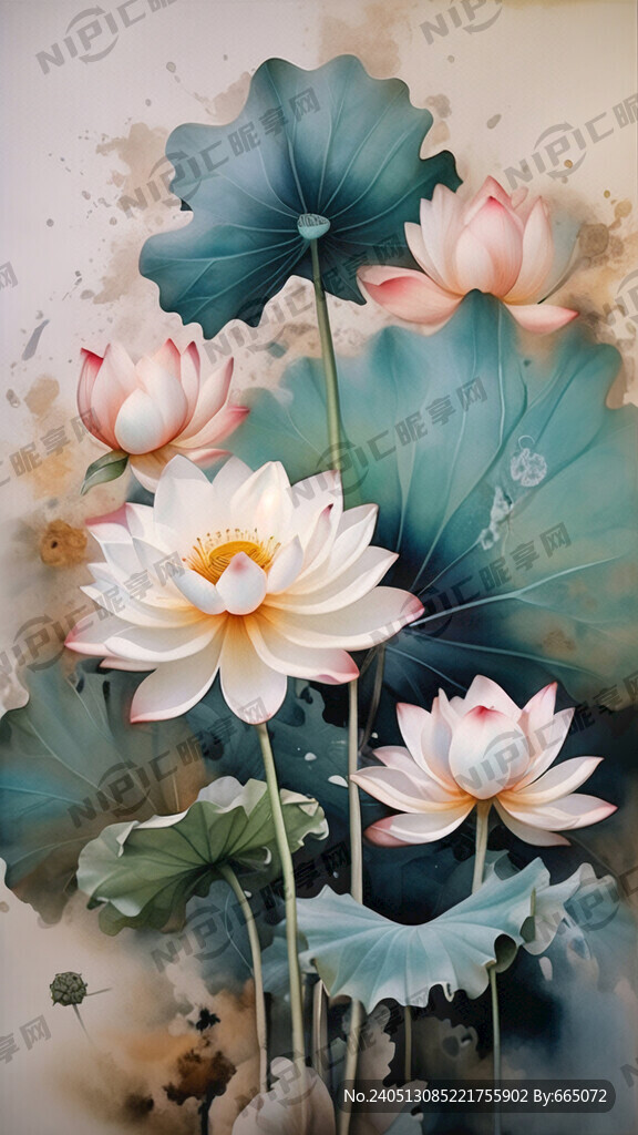 荷花 中国风 写意 意境 高雅