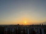城市下的夕阳