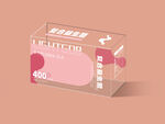 粉色透明益生菌包装盒效果图