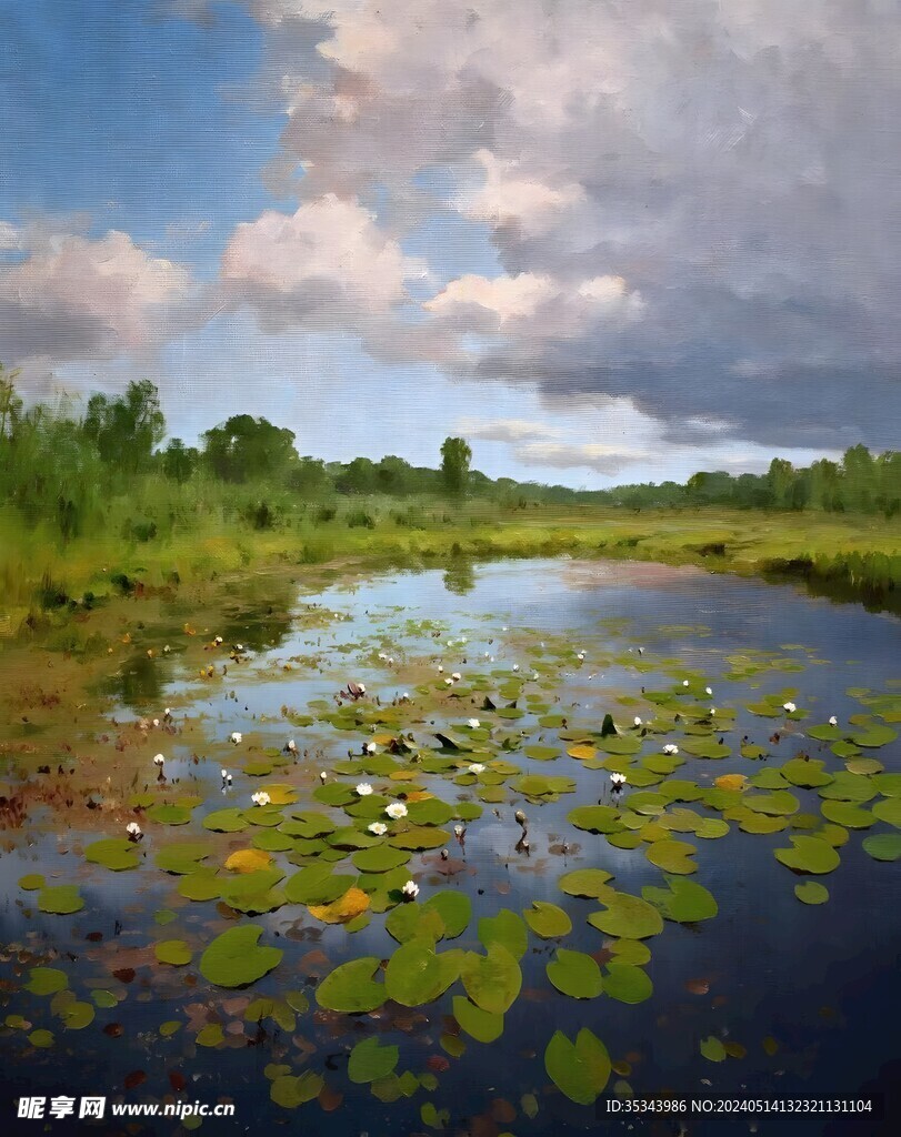 玄关风景油画