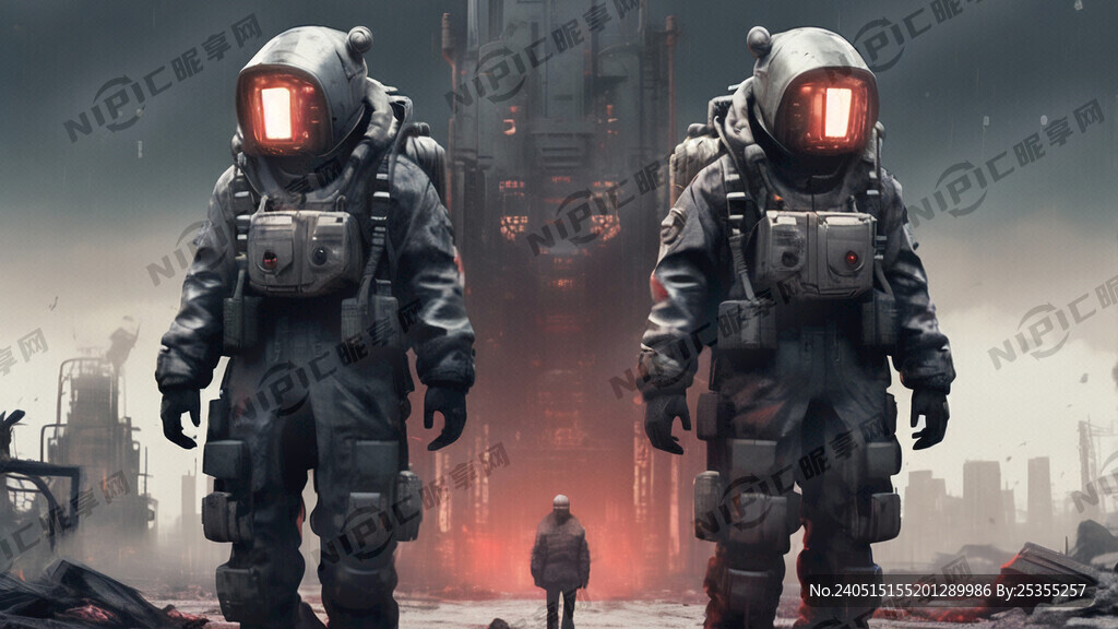 赛博朋克 灰色天空 质感