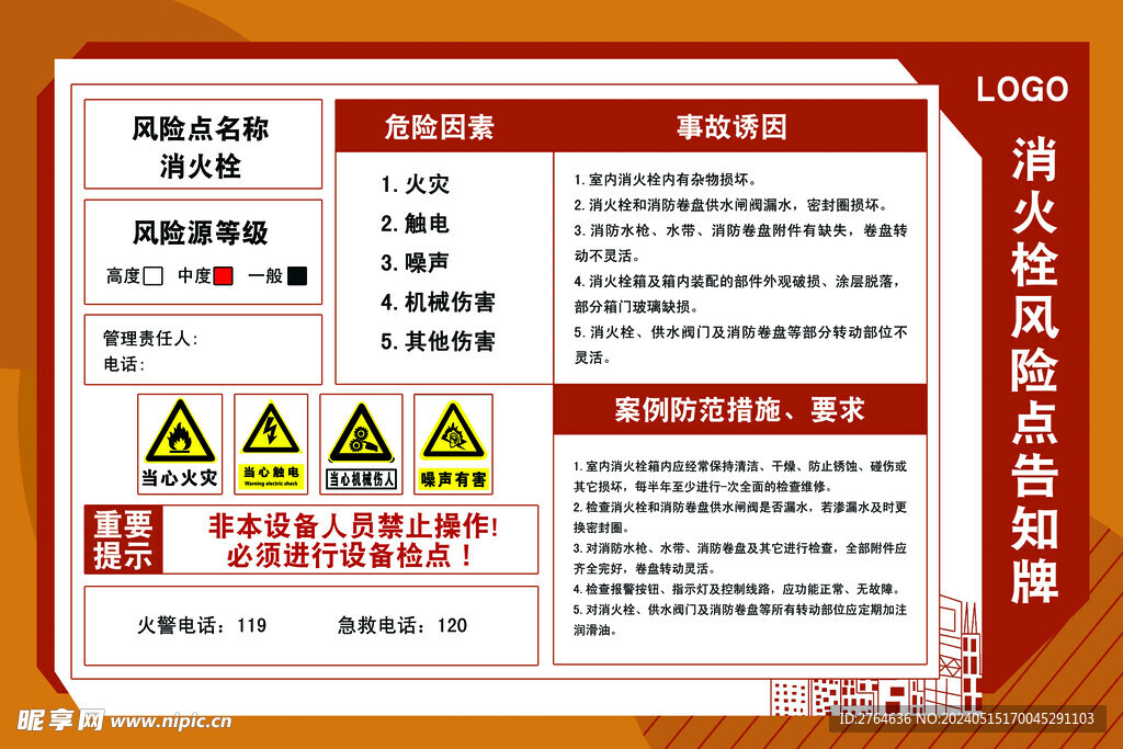 消火栓风险点告知牌