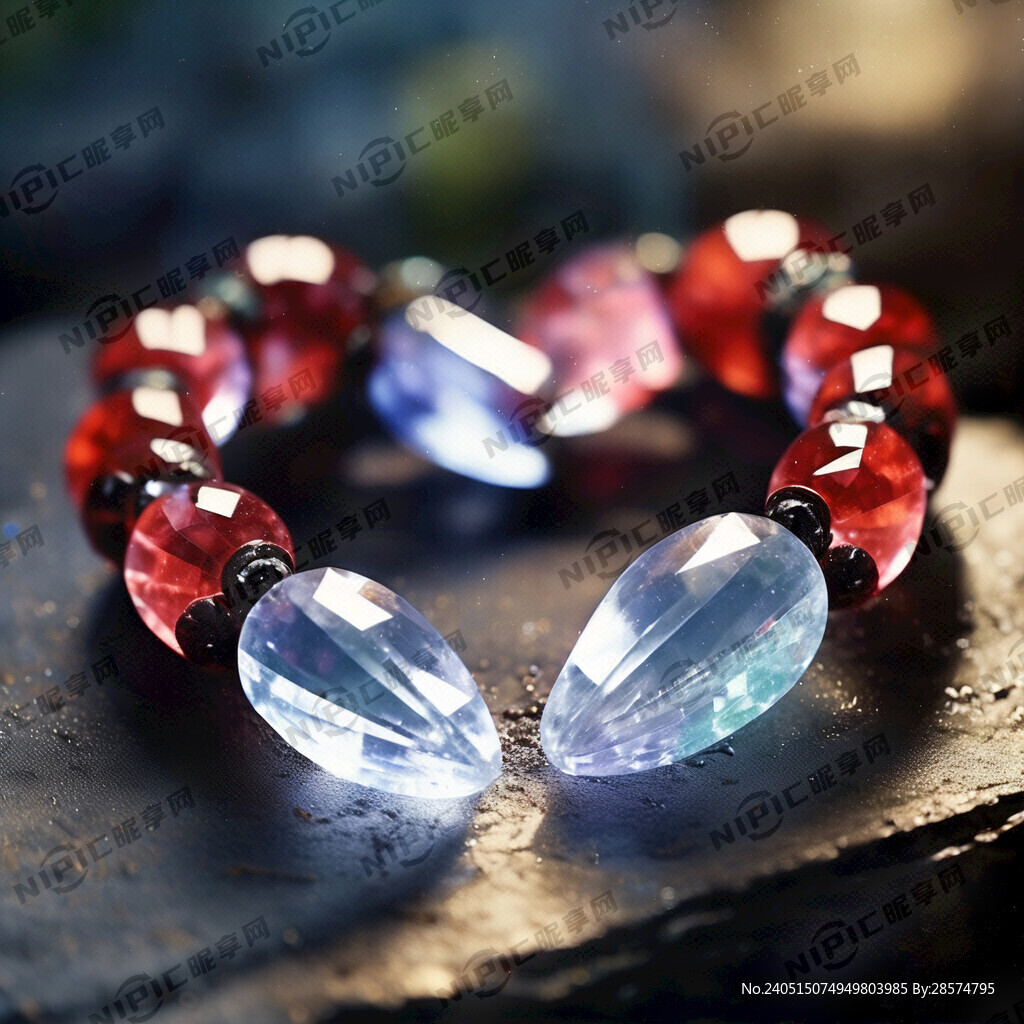 水晶手串摆成心形