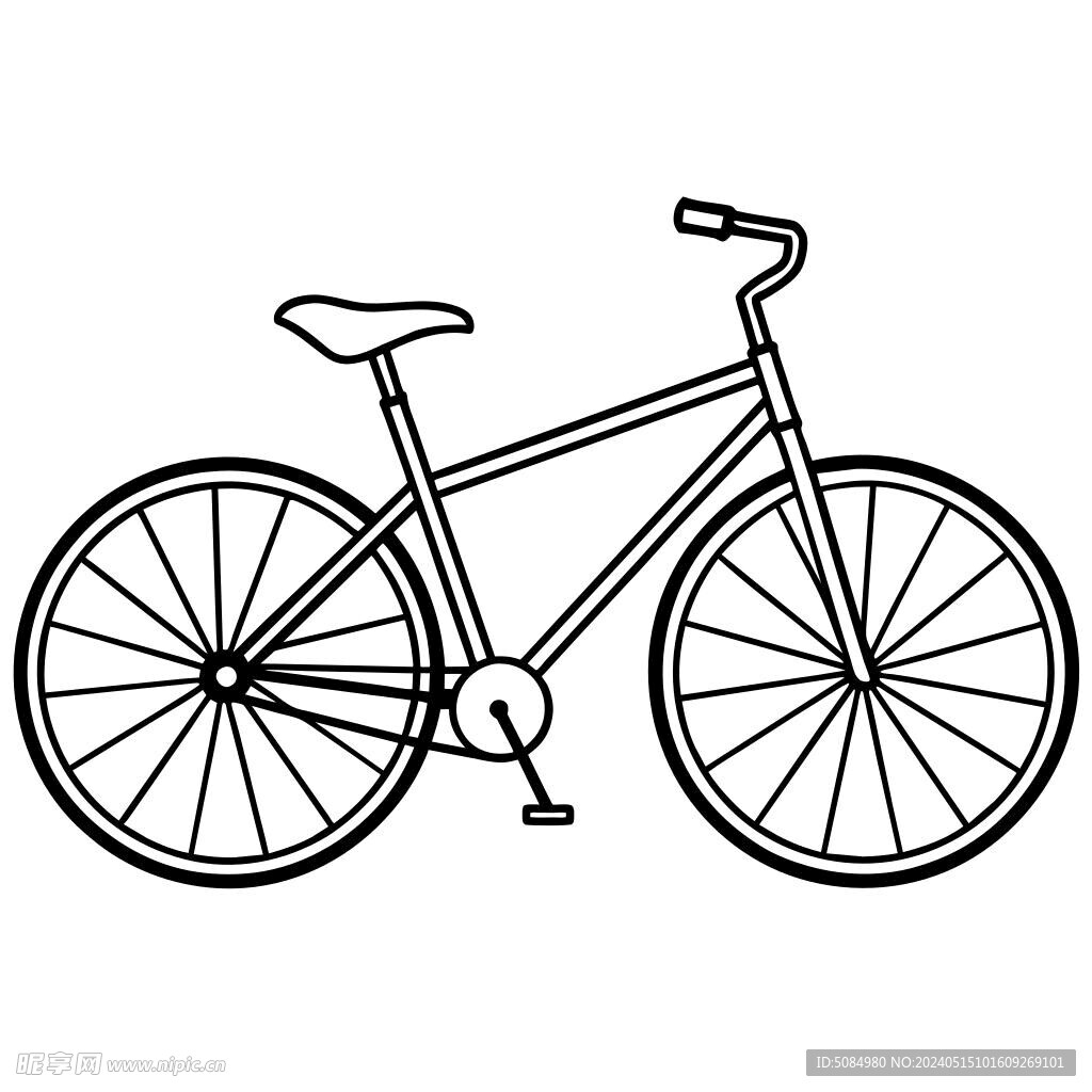 自行车线稿图