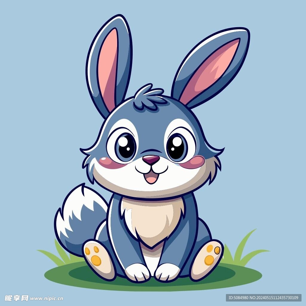 可爱的卡通兔子