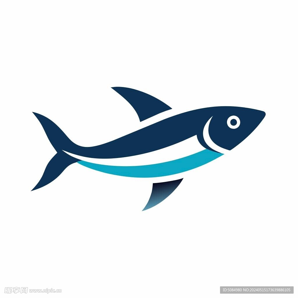 沙丁鱼简约logo设计
