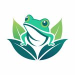 以青蛙为创意的简洁logo