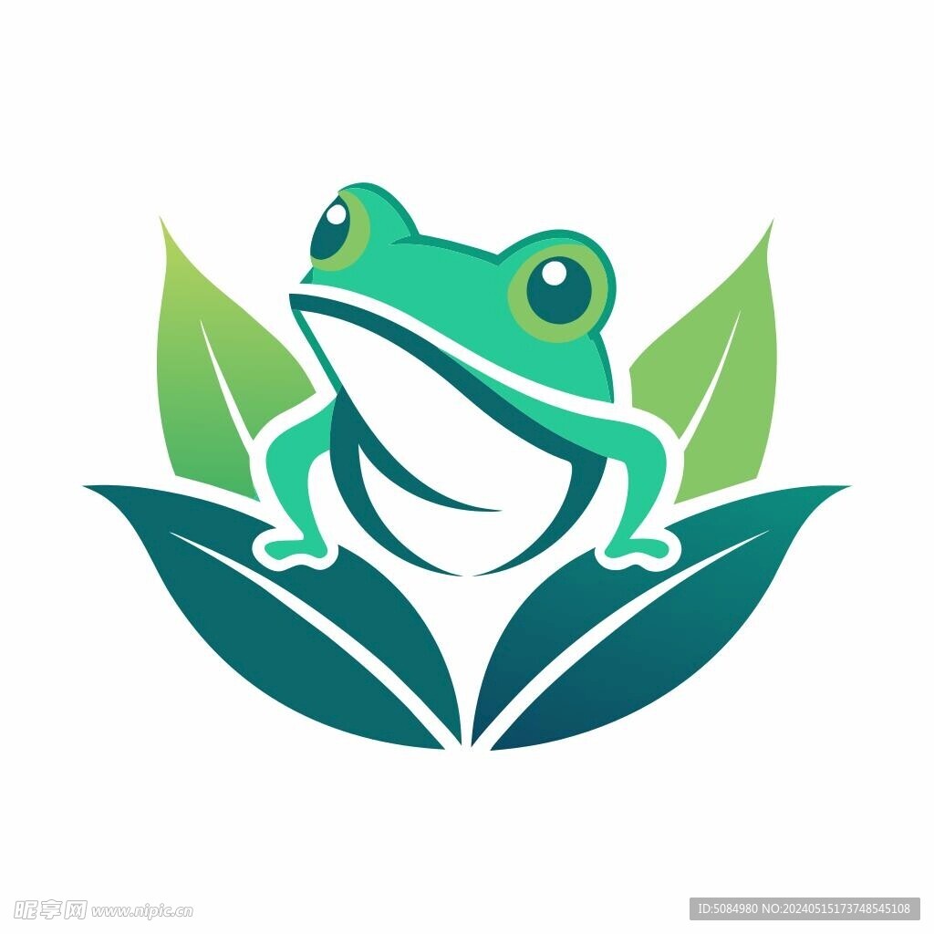 以青蛙为创意的简洁logo