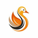 以鸳鸯为创意的简洁logo