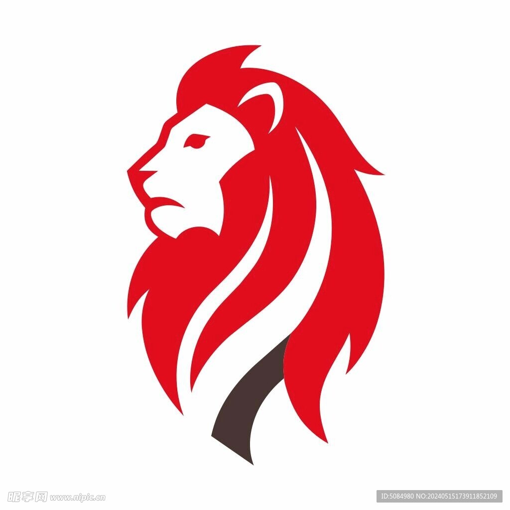 狮子简约logo设计