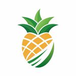 以菠萝为创意的简洁logo
