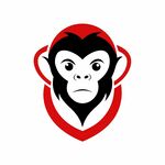 猴子简约logo设计