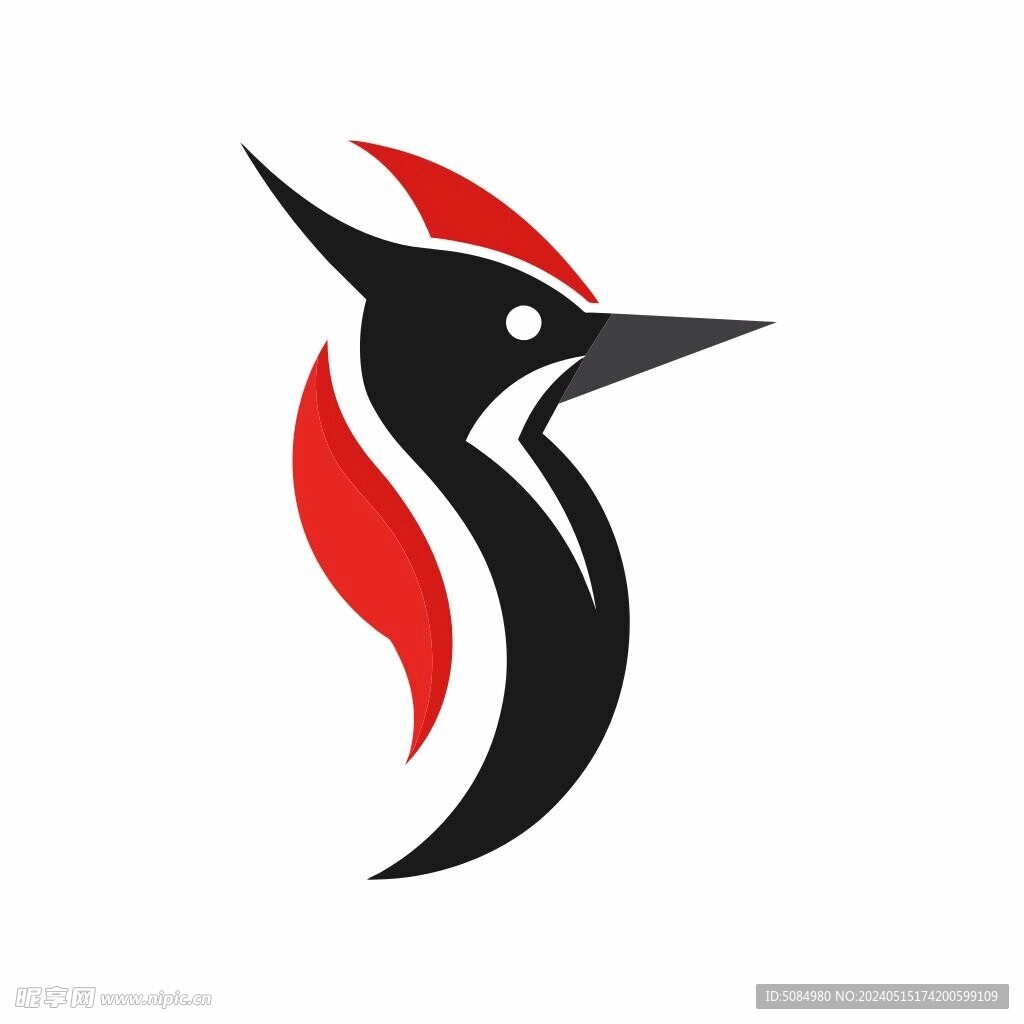 啄木鸟简约logo设计