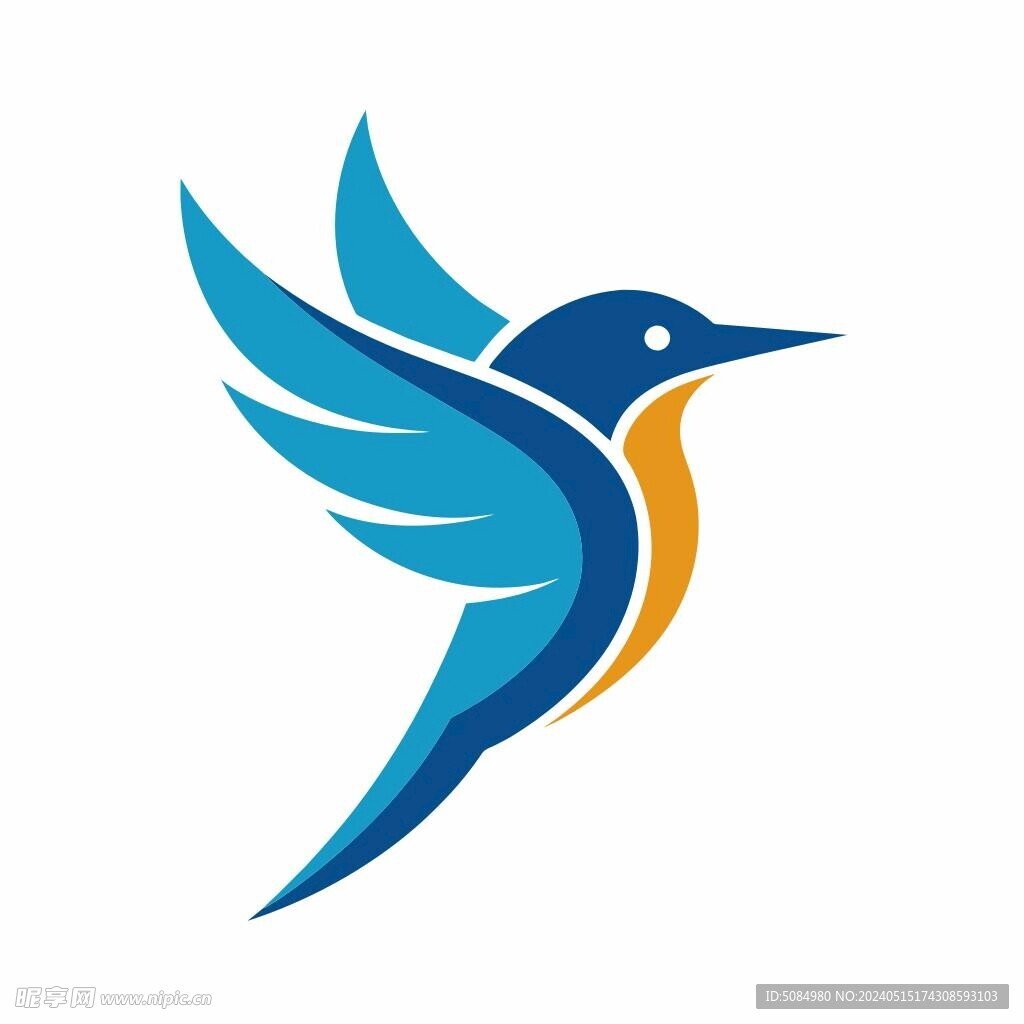 翠鸟简约logo设计