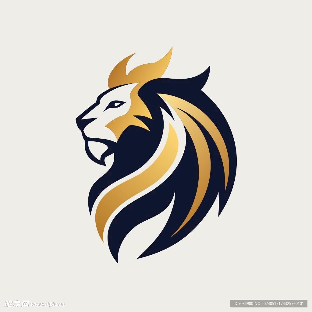 以狮子为创意的简洁logo