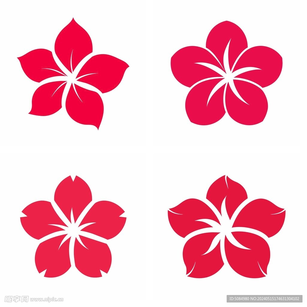 芙蓉花简约logo设计组图