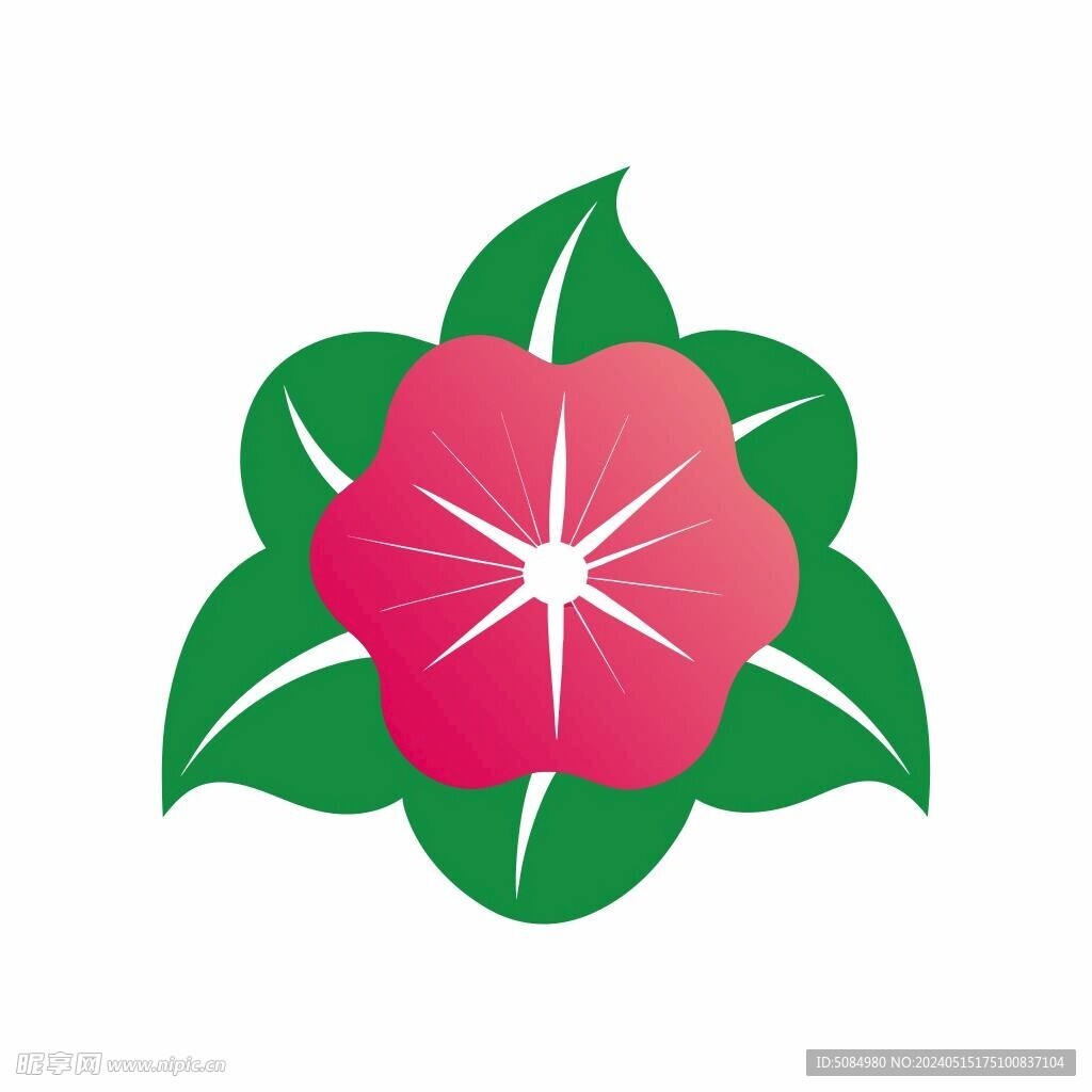 牵牛花简约logo设计