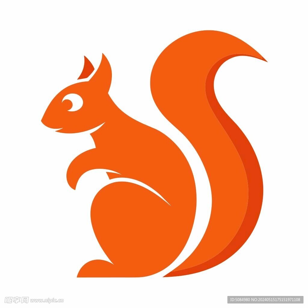 松鼠简约logo设计