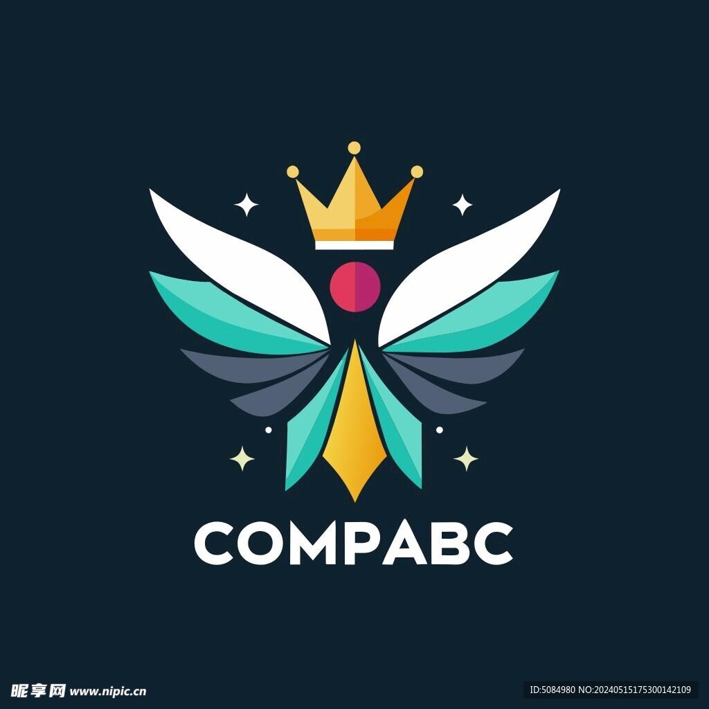 蝴蝶头像的公司logo设计