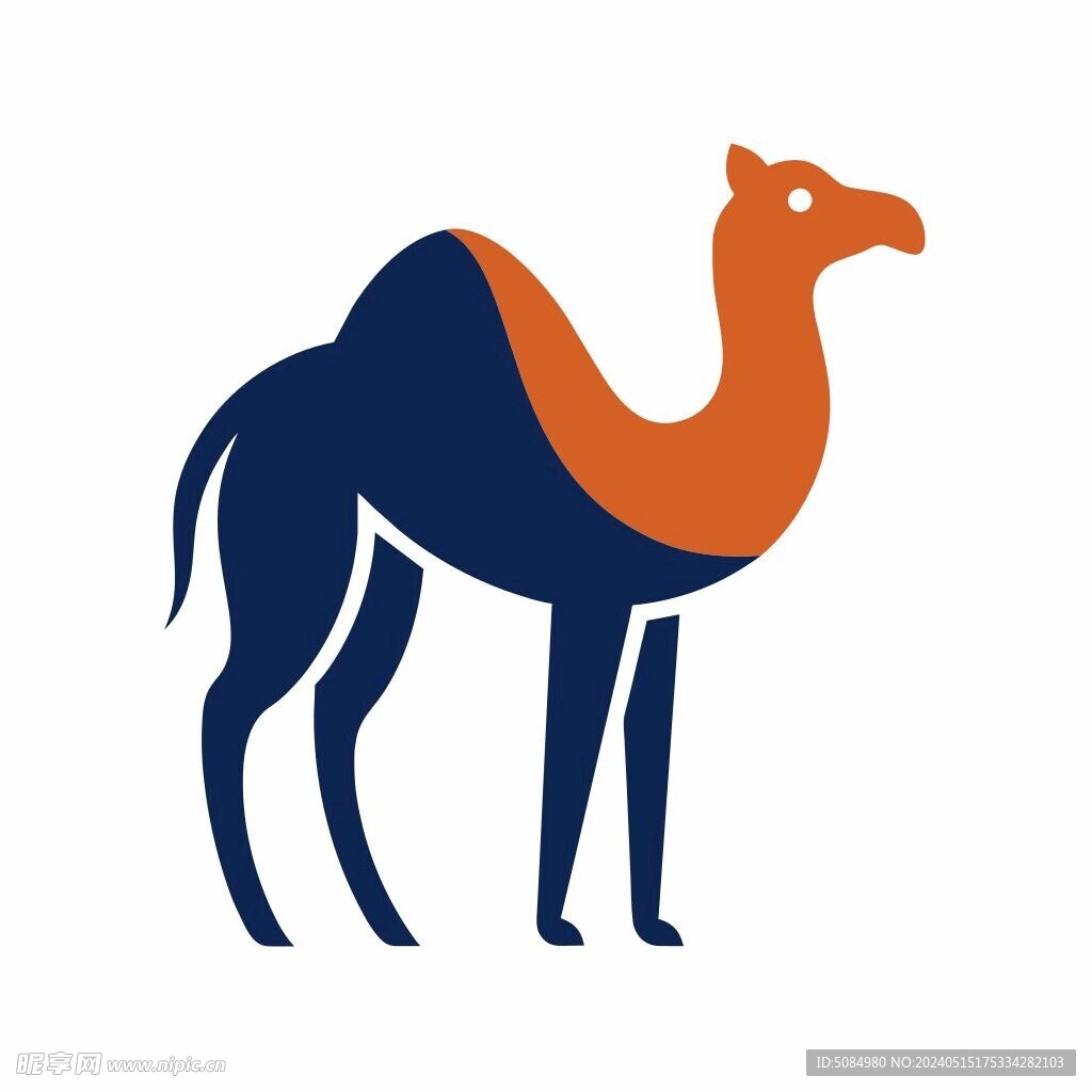骆驼简约logo设计