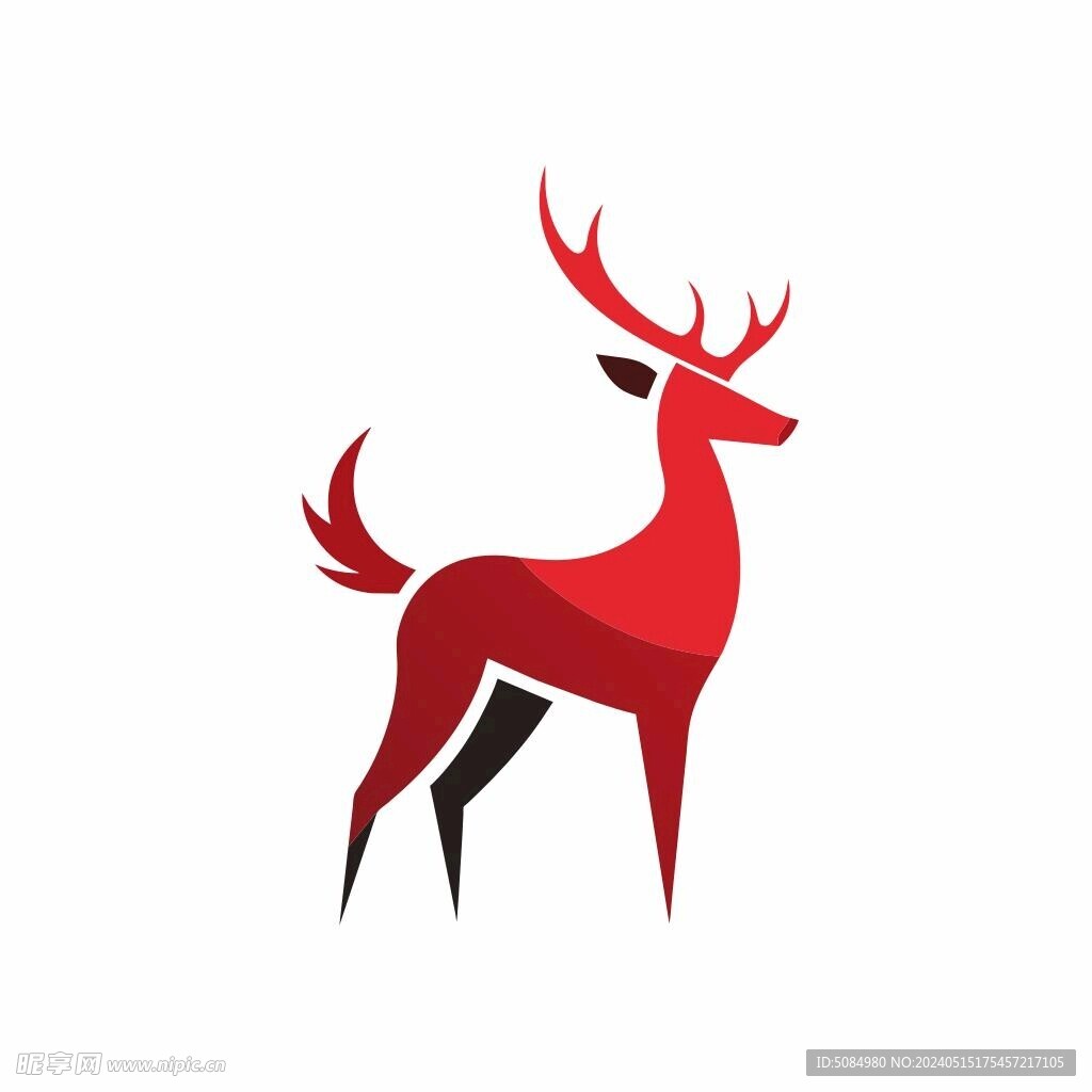 驯鹿简约logo设计
