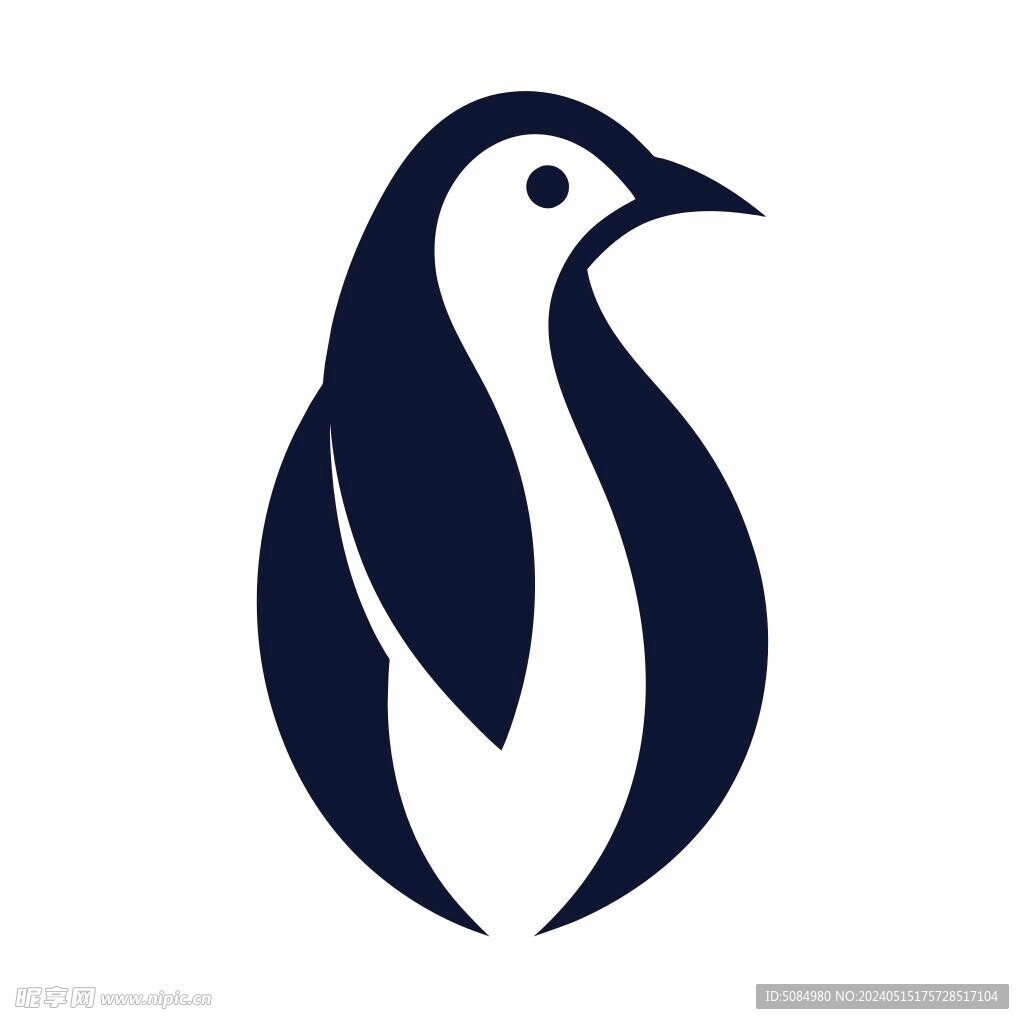 企鹅简约logo设计