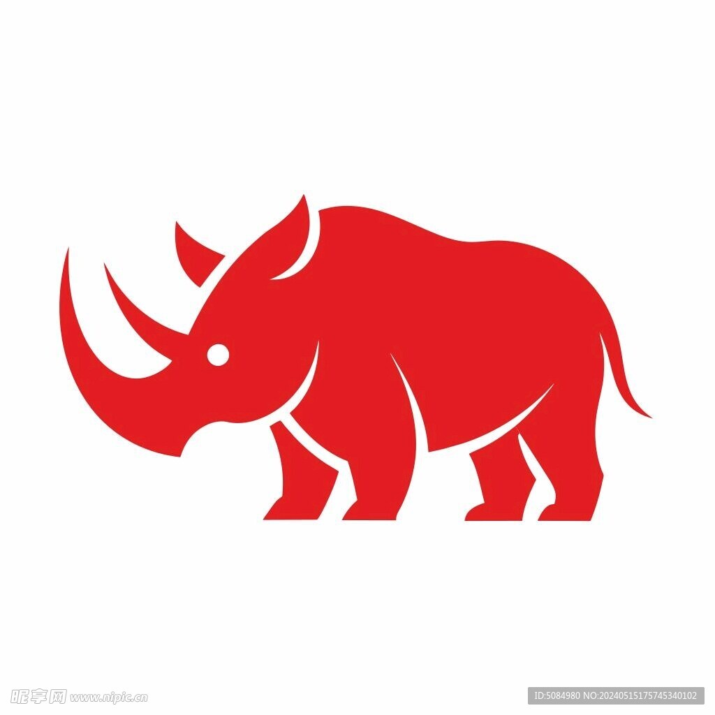 犀牛简约logo设计