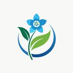 以勿忘我为创意的简洁logo