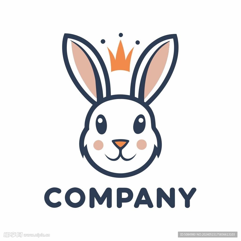 兔子头像的公司logo设计