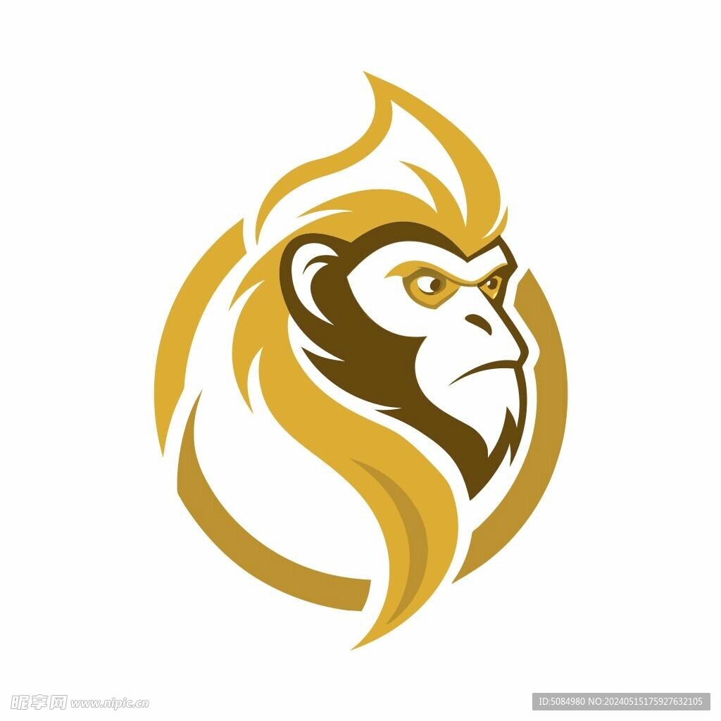 以金丝猴为创意的简洁logo