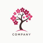 以樱花为创意的简洁logo
