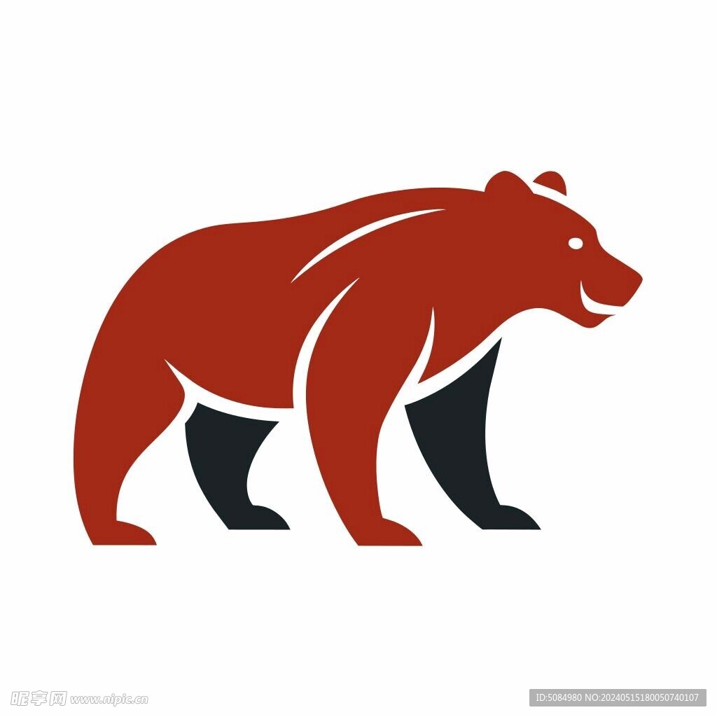 灰熊简约logo设计