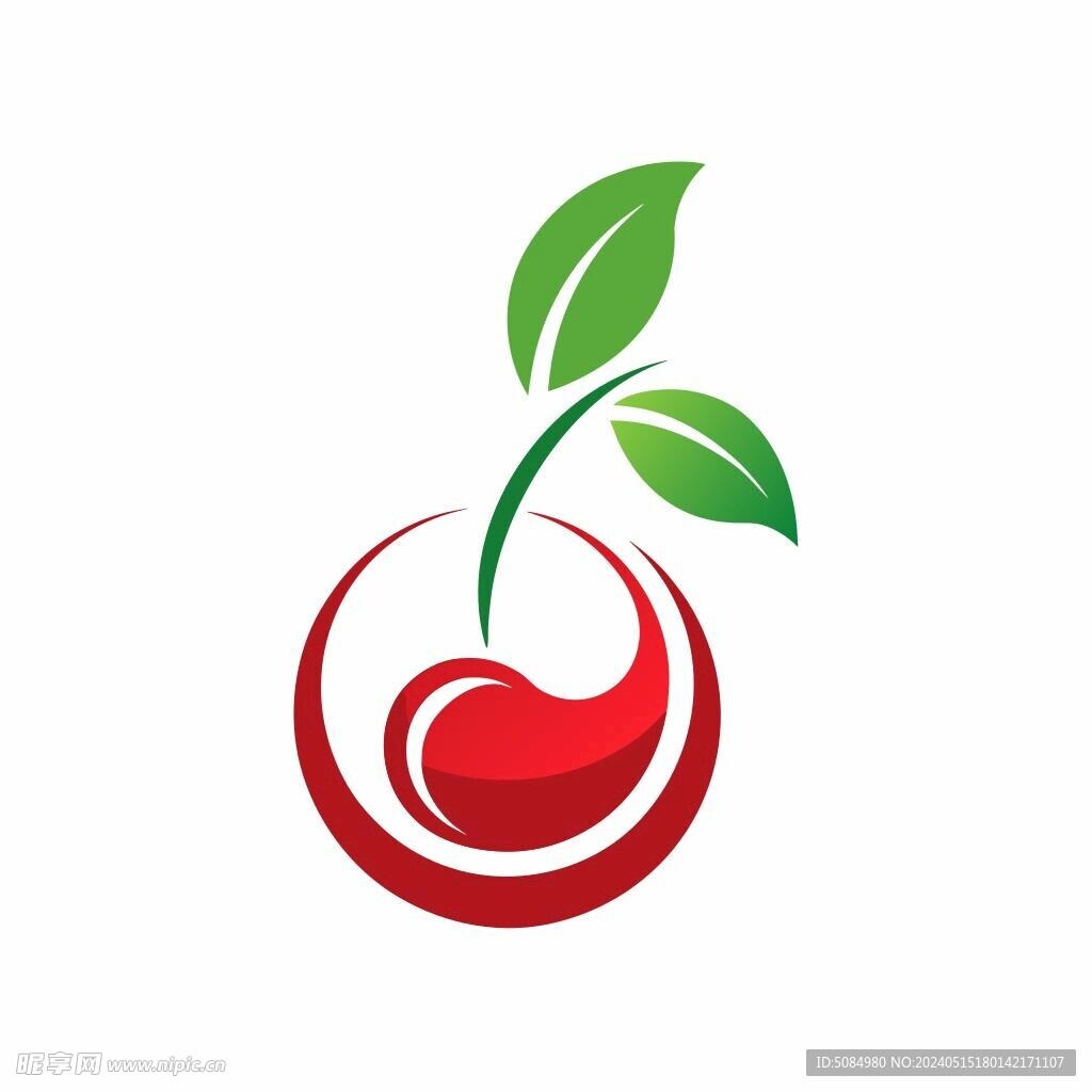 以樱桃为创意的简洁logo