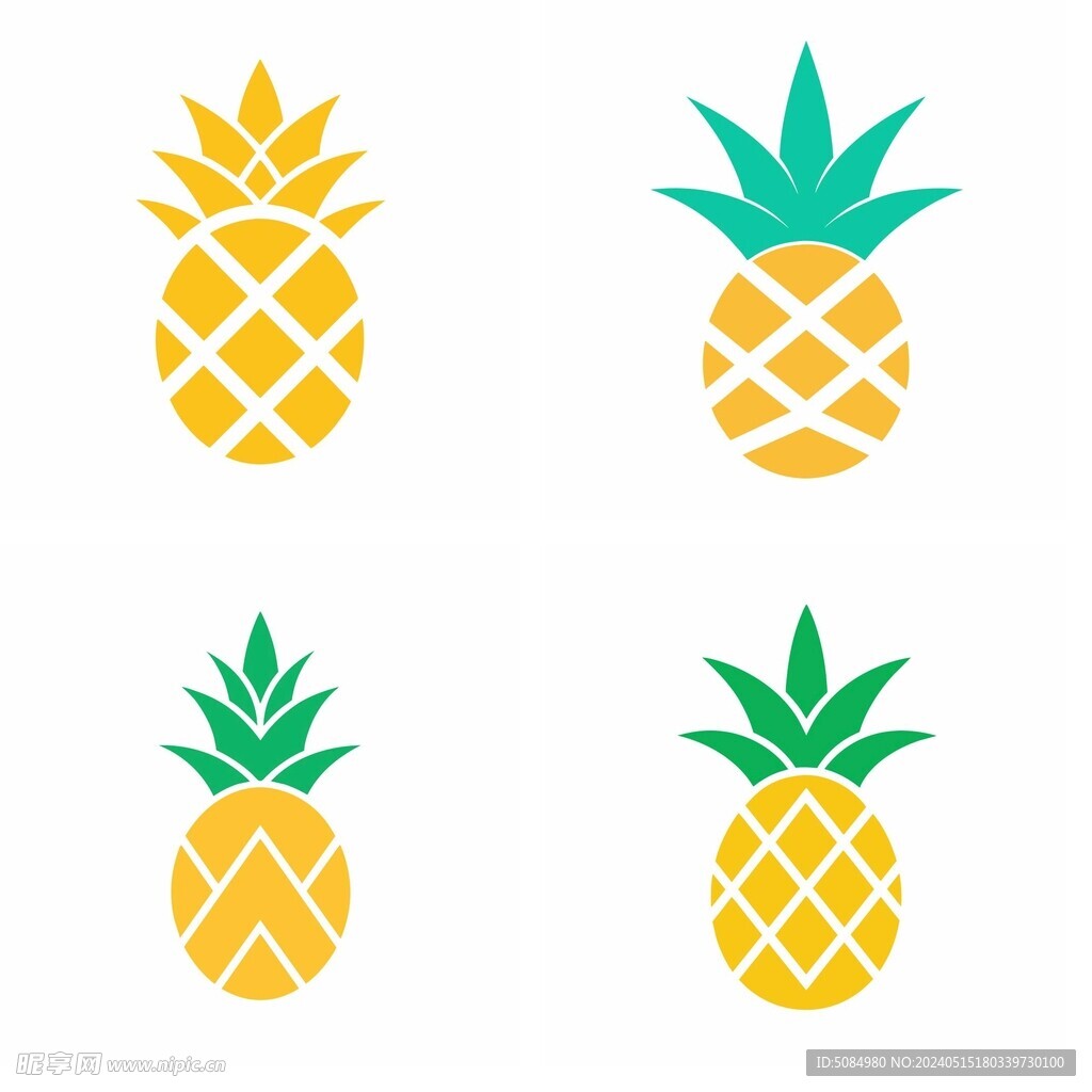 菠萝简约logo设计组图