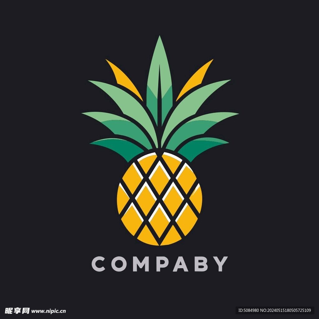 菠萝头像的公司logo设计