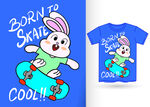 卡通兔子T恤印花