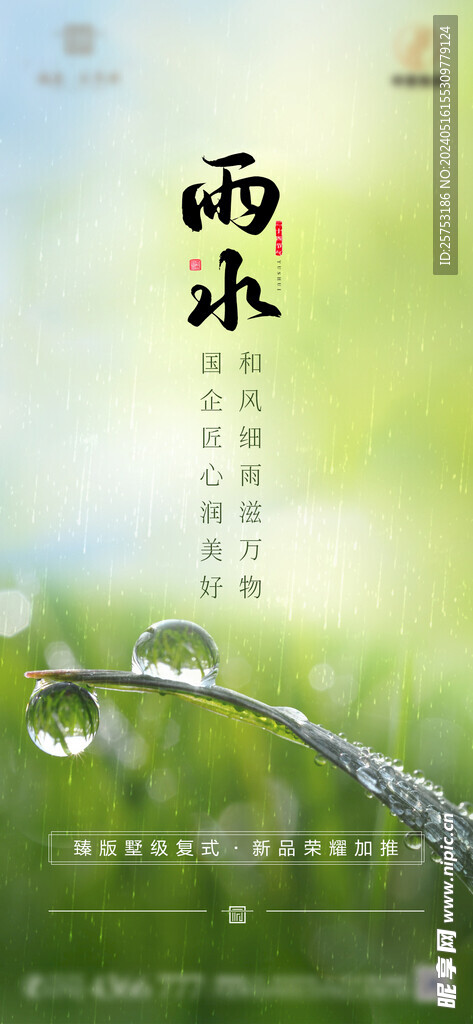 雨水节气海报