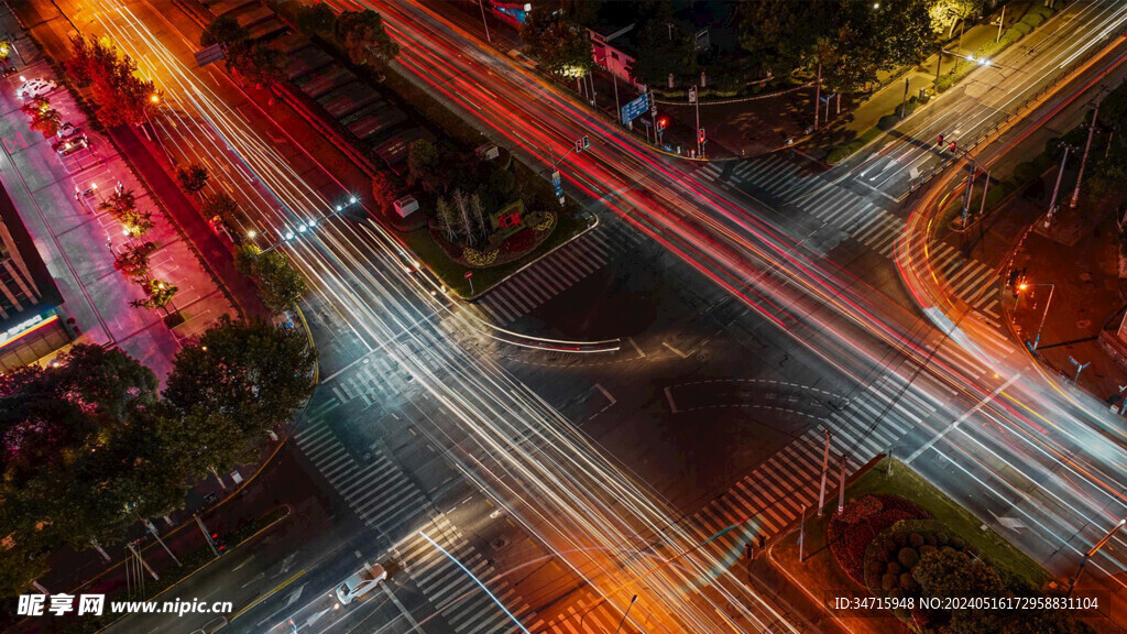 城市道路立交桥夜景