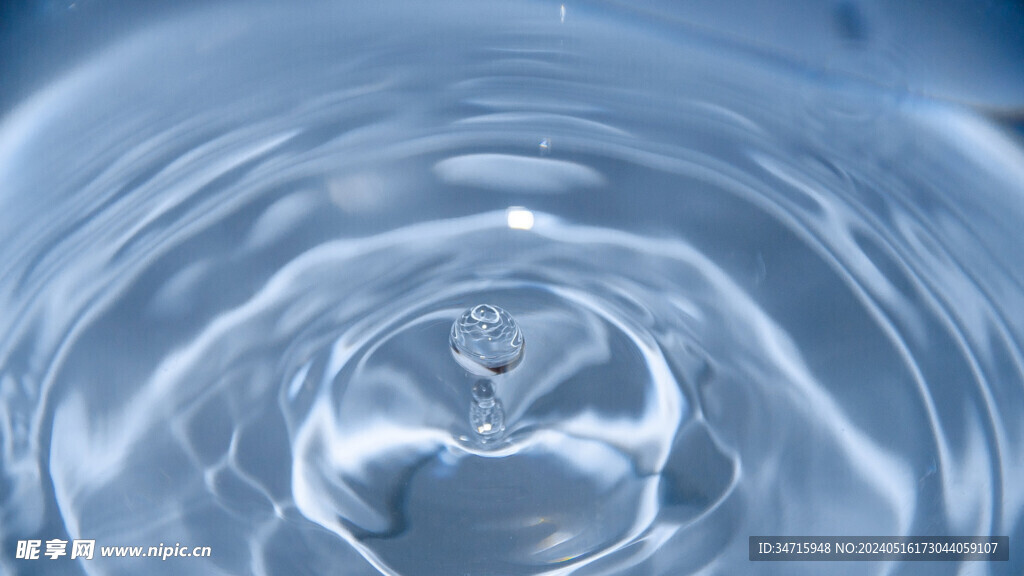 蓝色水花液体飞溅背景