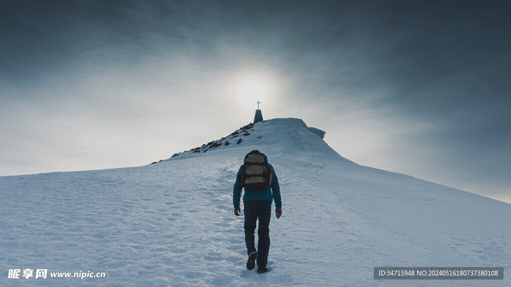 高耸雪山