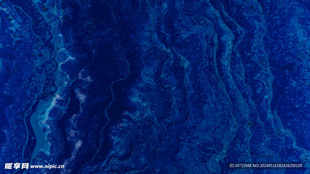蓝色抽象大理石纹背景