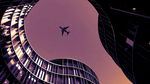 仰视高楼空间背景