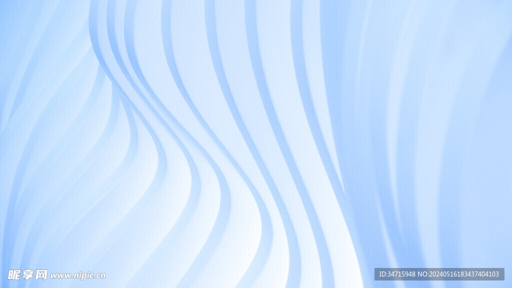 蓝色3d规则波浪抽象科技纹理
