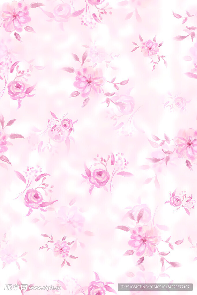 水彩扎染花