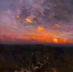 夕阳风景画