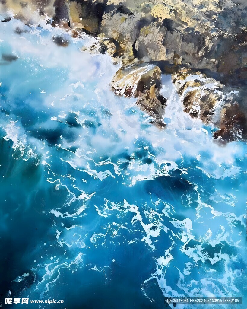 海浪装饰画