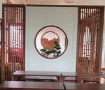 中式书法屏风教室 