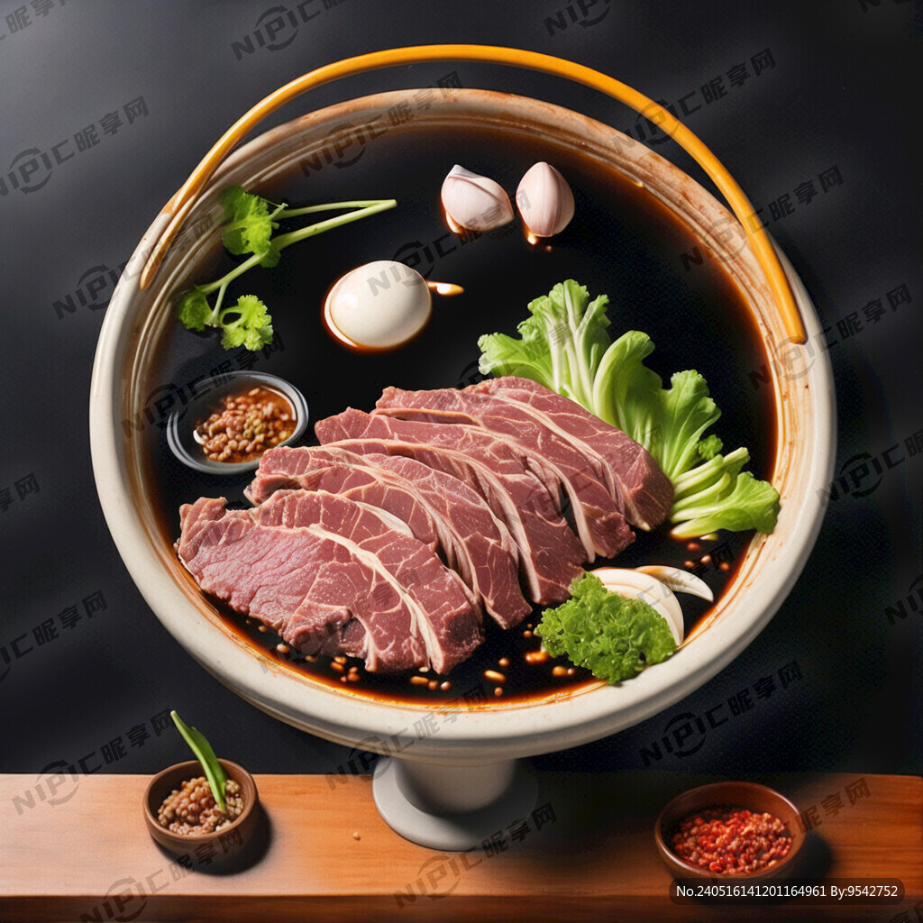 翘脚牛肉 俯视图