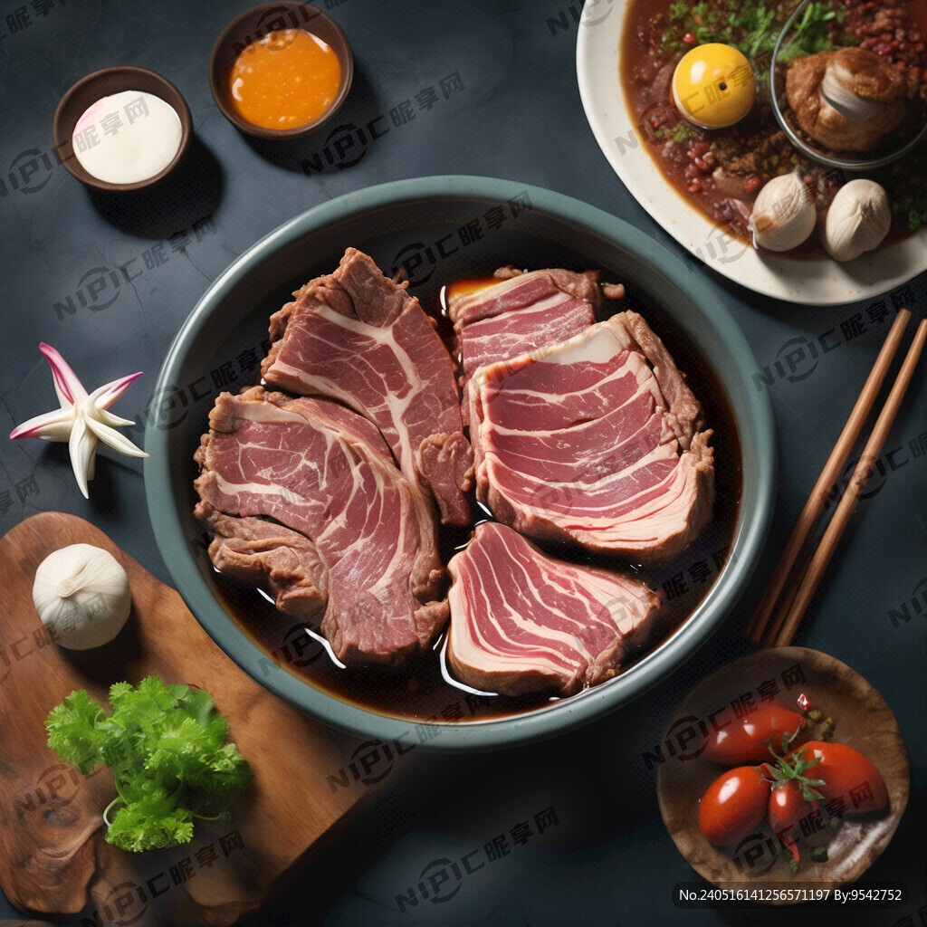 翘脚牛肉 俯视图