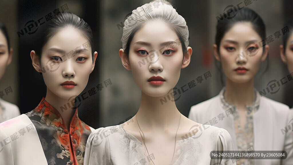 女性 年轻人脸对比衰老人脸